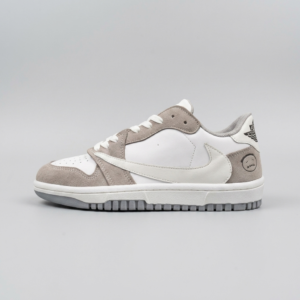 کتونی نایک ایر جردن 1 بدون ساق ترویس اسکات سفید طوسی  | Nike Air Jordan 1 Low Travis Scott | 41-44