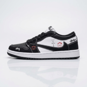 کتونی نایک ایر جردن 1 ترویس اسکات مشکی سفید  | Nike Air Jordan 1 Low Travis Scott | 38-41