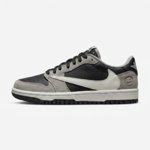 کتونی نایک ایر جردن 1 بدون ساق ترویس اسکات طوسی مشکی  | Nike Air Jordan 1 Low Travis Scott | 41-44