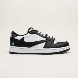 نایک ایر جردن 1 بدون ساق تراویس اسکات سفید مشکی (  Nike Air Jordan 1 Low Travis Scott BG )